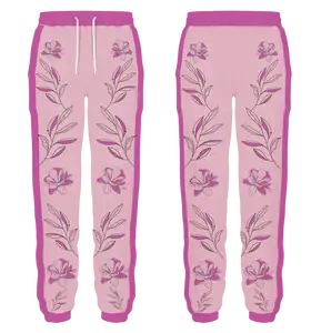 Custom flower & leaves adult youth unisex sweatpants - Sweatpant