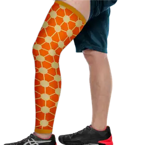 Custom yellow pattern adult youth unisex full leg sleeve - Leg-sleeve