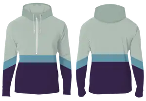 Custom half-zip segment stripe adult youth unisex hoodie - Hoodie