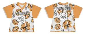 Custom flowers & leaves adult youth unisex lacrosse jerseys - reversible uniform - Jersey