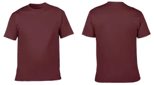 Custom cotton short sleeve shirts adult youth unisex maroon - Cotton-shirt
