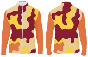 Custom plain arms camo long sleeve adult youth unisex full zip jacket - Shirt-long-sleeve