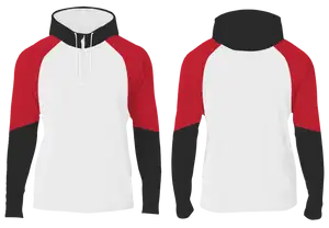 Custom two-tone sleeve quarter-zip adult youth unisex hoodie - Hoodie