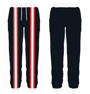 Custom front vertical lines adult youth unisex sweatpants - Sweatpant
