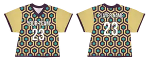 Custom incomplete hexagon shapes adult youth unisex lacrosse jerseys - reversible uniform - Jersey