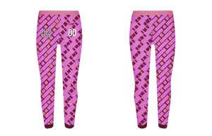 Custom pink row obstacle adult youth leggings - Legging