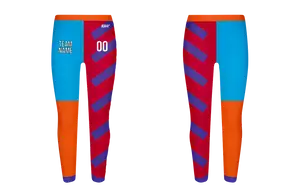Custom half multi-colored adult youth leggings - Legging