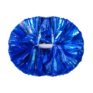 Custom cheerleading pom poms laser blue - Pom-poms