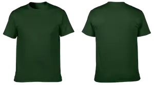 Custom cotton short sleeve shirts adult youth unisex dark moss green - Cotton-shirt