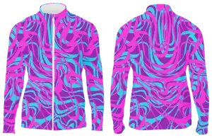 Custom multi-color layers long sleeve adult youth unisex full zip jacket - Shirt-long-sleeve