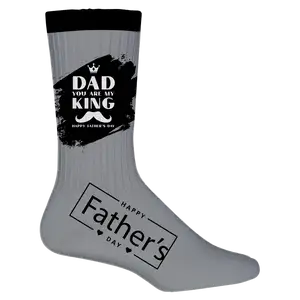 Custom fathers day adult youth unisex solid socks - Socks