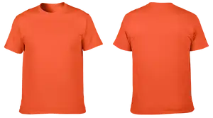 Custom cotton short sleeve shirts adult youth unisex vivid orange - Cotton-shirt