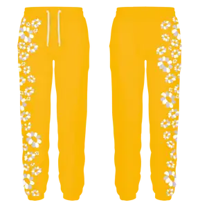 Custom one side flowers adult youth unisex sweatpants - Sweatpant