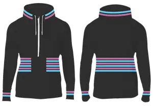 Custom half-zip quick stripes adult youth unisex hoodie - Hoodie