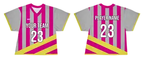 Custom vertical diagonal stripes adult youth unisex lacrosse jerseys - reversible uniform - Jersey