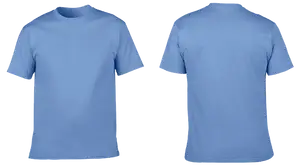 Custom cotton short sleeve shirt adult youth unisex light blue - Cotton-shirt