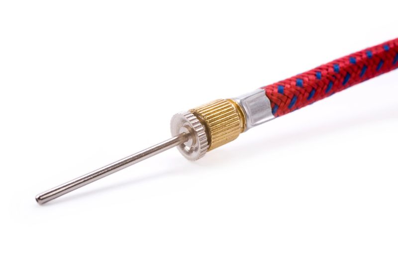 an air ball pump needle and attachment