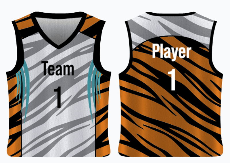 tiger print jersey template