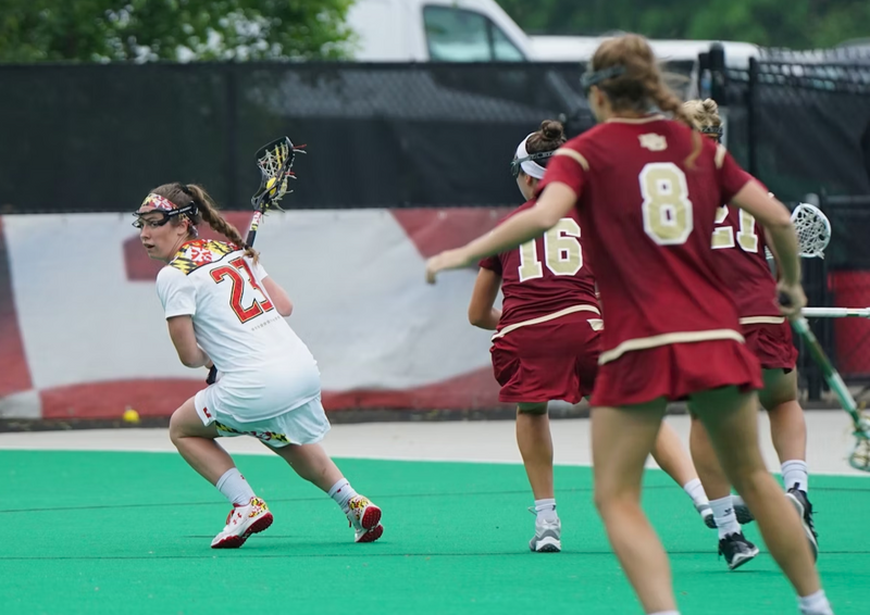 female lacrosse players during a match