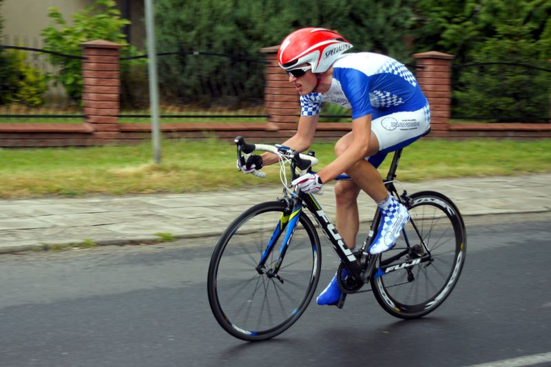 a male cyclist on a road