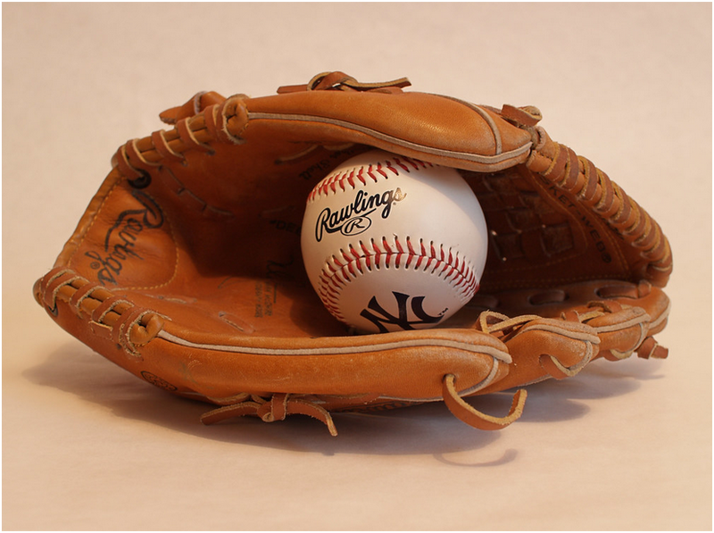 Baseball glove and baseball