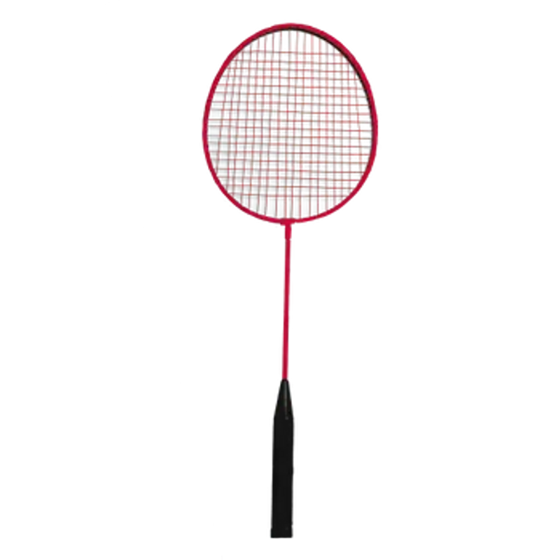 a red badminton racket template