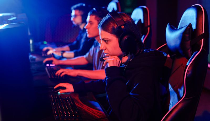 an esports team playing a game