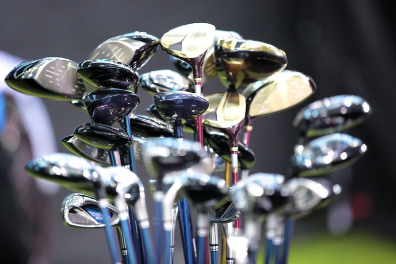 several golf driver clubs