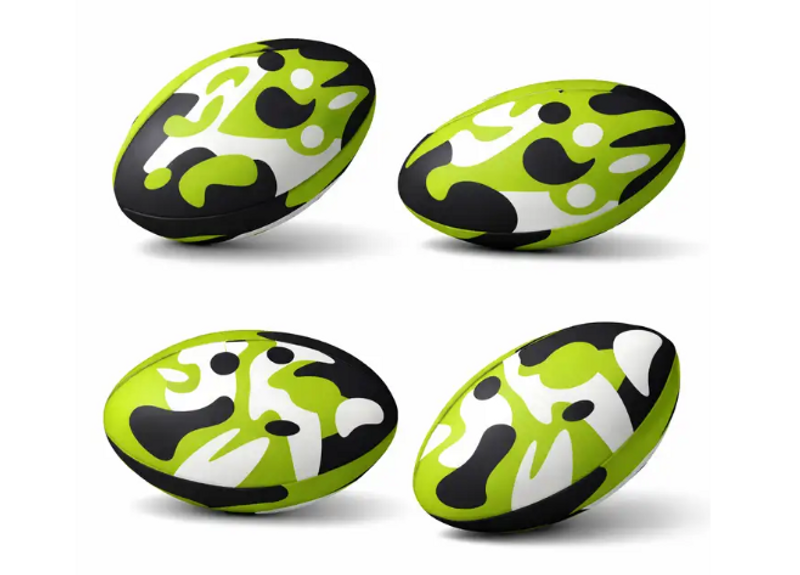 a sample of a custom rugby ball template