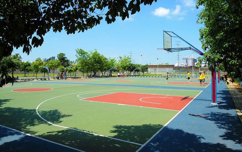 An Outdoor Basketball Court