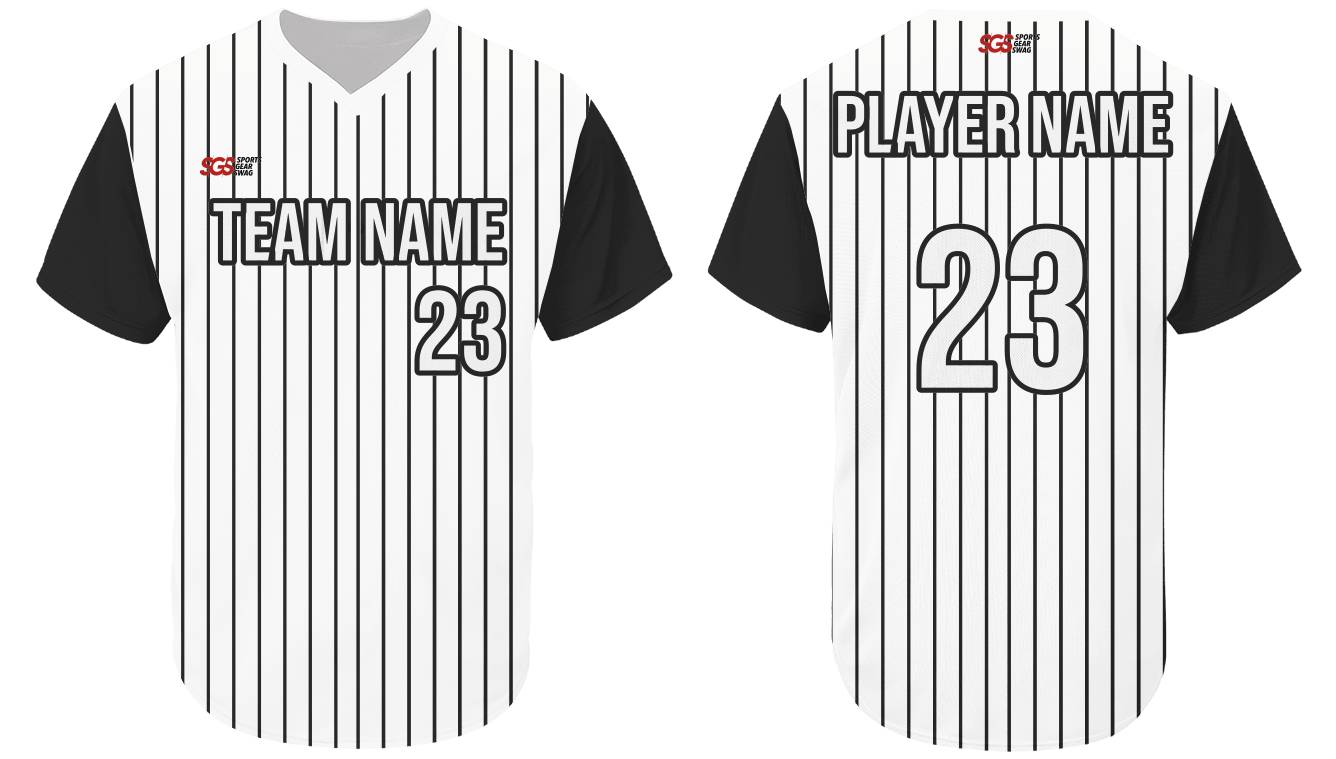 Custom Vertical Lines Adult Youth Unisex Baseball Jersey
