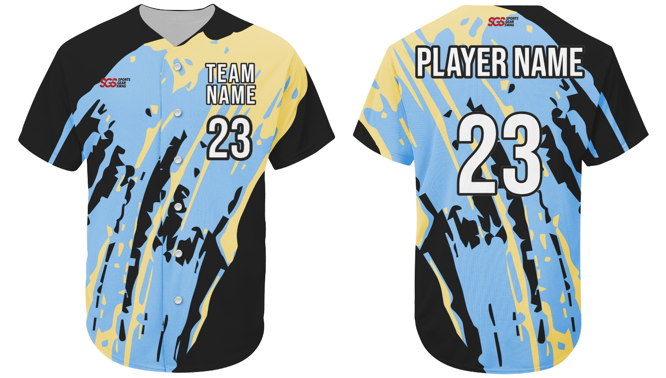 Custom Paint Spill Abstract Adult Youth Unisex Baseball Jersey