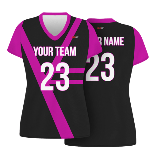 Buy Jersey Design - Pink and Black Star Volleyball Jersey Design