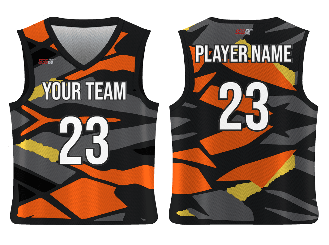 Custom Blades Abstract Adult Youth Unisex Basketball Jersey - Reversible Uniform