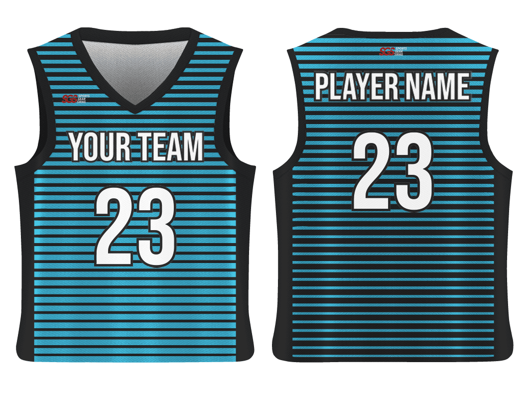 Custom Close Horizontal Lines Adult Youth Unisex Basketball Jersey - Reversible Uniform